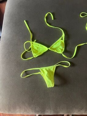Neon yellow bikini